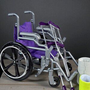 Purple Wheelchair Crutches Casts Medical Lot for 18" Doll Toys R Us JourneyGirls